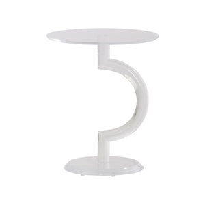 Chelsea House Chicago Acrylic Side Table — Crystal Clear 22" H Minimalist Nightstand, Durable Shatter-Resistant Accent Pedestal 370606