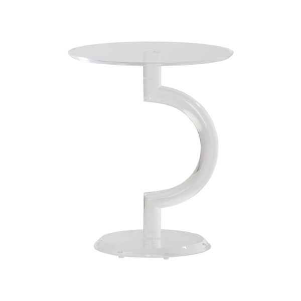 Chelsea House Chicago Acrylic Side Table — Crystal Clear 22" H Minimalist Nightstand, Durable Shatter-Resistant Accent Pedestal 370606