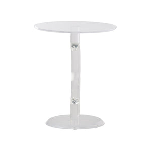 Chelsea House Chicago Acrylic Side Table — Crystal Clear 22" H Minimalist Nightstand, Durable Shatter-Resistant Accent Pedestal 370606