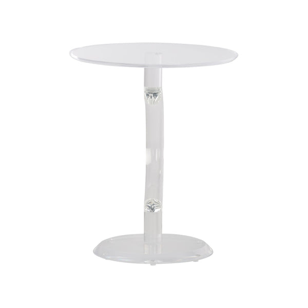 Chelsea House Chicago Acrylic Side Table — Crystal Clear 22" H Minimalist Nightstand, Durable Shatter-Resistant Accent Pedestal 370606