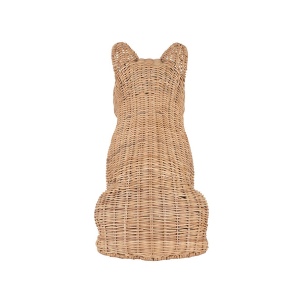 Chelsea House Prince Handwoven Rattan French Bulldog Figurine — 19.5" Decorative Accent, Neutral Artisan Charm 370616