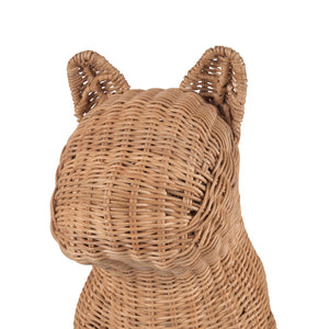 Chelsea House Prince Handwoven Rattan French Bulldog Figurine — 19.5" Decorative Accent, Neutral Artisan Charm 370616