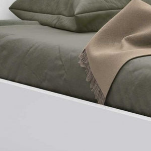 Homeroots White Twin Bed Frame  Stainless Steel 370628