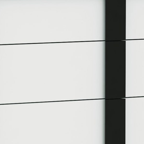 Homeroots 31 X 19 X 47 Gloss White Stainless Steel Drawer Chest  Stainless Steel 370637