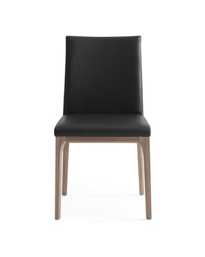 Homeroots Set Of 2 Black Faux Leather Dining Chairs  Metal 370660