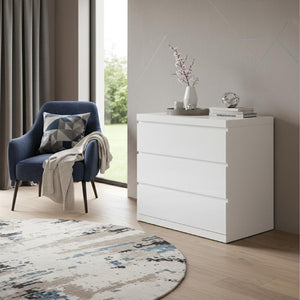 31 Inch Wide Double Dresser Extension in White Finish for Bedroom Storage