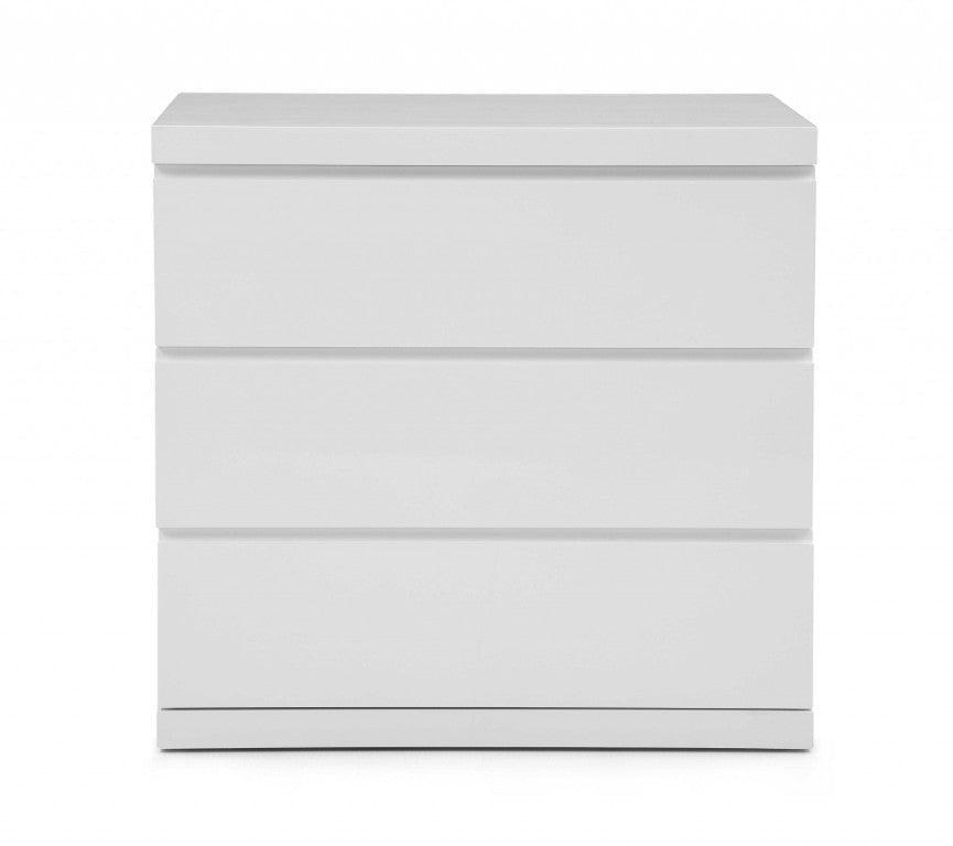 HomeRoots 31 Inch Wide Double Dresser Extension in White Finish for Bedroom Storage 370685
