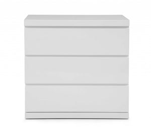 HomeRoots 31 Inch Wide Double Dresser Extension in White Finish for Bedroom Storage 370685