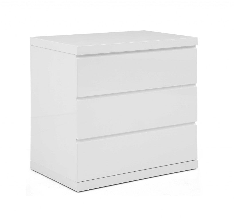 HomeRoots 31 Inch Wide Double Dresser Extension in White Finish for Bedroom Storage 370685