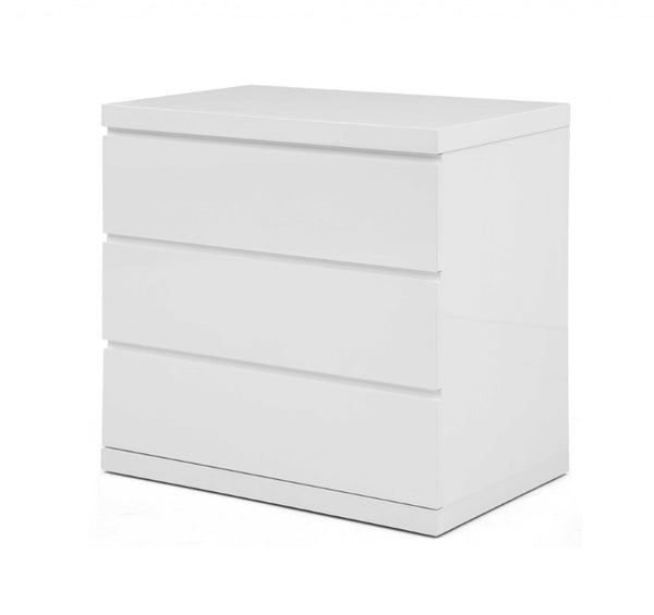31 Inch Wide Double Dresser Extension in White Finish for Bedroom Storage
