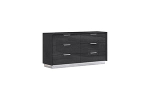 63 Inch Solid Wood Double Dresser with Six Drawers for a Refined Bedroom Storage