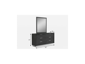 63 Inch Solid Wood Double Dresser with Six Drawers for a Refined Bedroom Storage