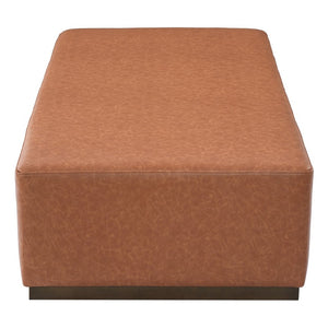 English Elm Multifunctional Pu Leather Ottoman with Rubberwood Legs for Modern Living Rooms N769P350145P