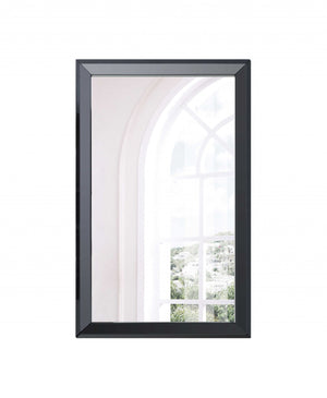 Homeroots 51" Black Wood Framed Accent Mirror  Glass 370732