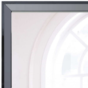 Homeroots 51" Black Wood Framed Accent Mirror  Glass 370732