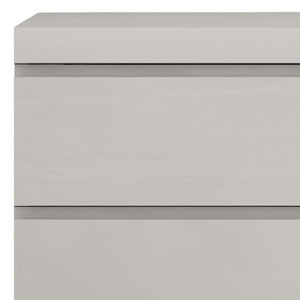 Homeroots Modern Gray Woodgrain Nightstand With 2 Drawers - Stylish Contemporary Design For Your Bedroom   370735