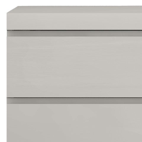 Homeroots Modern Gray Woodgrain Nightstand With 2 Drawers - Stylish Contemporary Design For Your Bedroom   370735