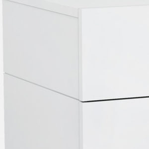 Homeroots 21" White Two Drawers Nightstand   370740