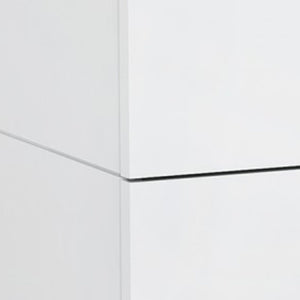 Homeroots 21" White Two Drawers Nightstand   370740