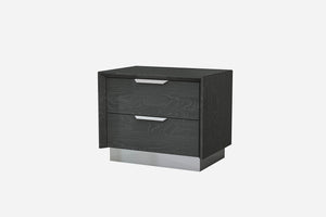 Homeroots 21" Gray Two Drawers Nightstand   370742
