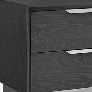 Homeroots 21" Gray Two Drawers Nightstand   370742