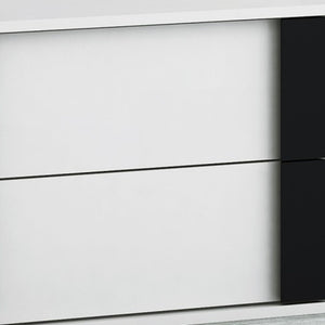 Homeroots 18" White Two Drawers Nightstand   370749