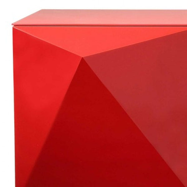 Homeroots 94 X 18 X 29 Red Metal Buffet   370756