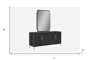 Homeroots 71" Gray Stainless Steel Solid Console Table   370769