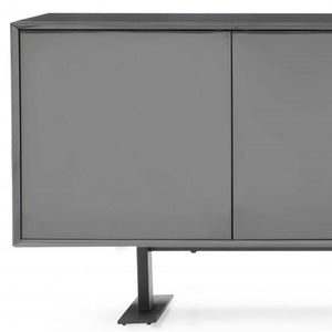 Homeroots 87" Gray Steel Sled Console Table   370772