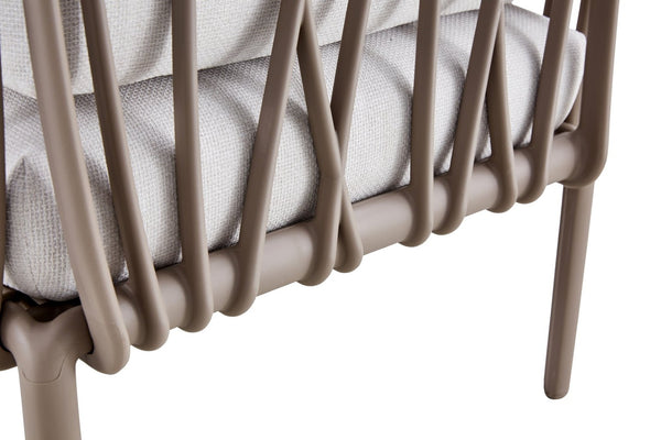 English Elm Patio Modern Single Sofa Chair With Soft Cushion - Weatherproof & Lightweight For Indoor/Outdoor Use W370S00040-GIGA