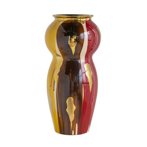 English Elm 10x10x20.9" Tall Ceramic Floor Vase Abstract Glazed Sculptural Accent for Console Shelf W2078P445038