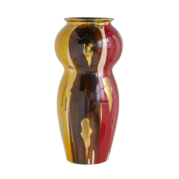 English Elm 10x10x20.9" Tall Ceramic Floor Vase Abstract Glazed Sculptural Accent for Console Shelf W2078P445038