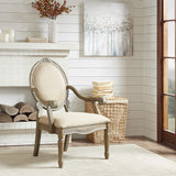 Brentwood Transitional Exposed Wood Arm Chair