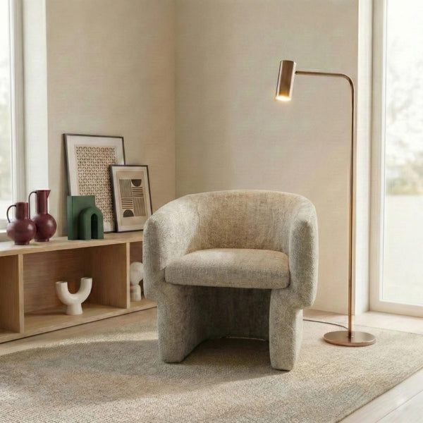 English Elm Wichita Chenille Lounge Chair with Sculpted Frame for Living Room or Bedroom B183P493699