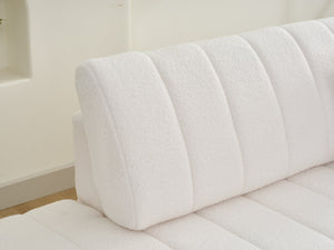 English Elm Scandinavian Channel Tufted L Shaped Sectional Sofa with Plush Foam Cushions B2730S00040