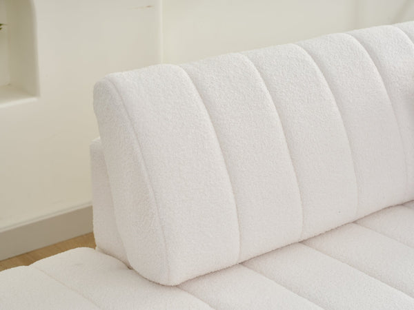 English Elm Scandinavian Channel Tufted L Shaped Sectional Sofa with Plush Foam Cushions B2730S00040
