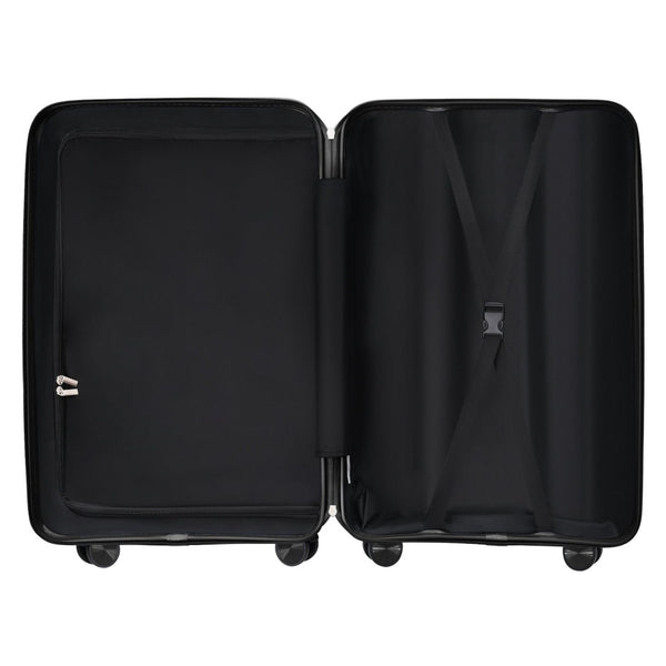 English Elm Premium Polypropylene Hard Shell Luggage Set Three Piece with Tsa Locks Spinner Wheels Grey-Blue N726P460073C
