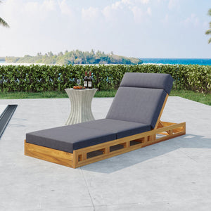 English Elm Christopher Knight Home® - Lounge Chaise Set With Adjustable Headrest - Durable Acacia Wood & Water-Resistant Cushions For Comfort N770P272405T_N770P285267G