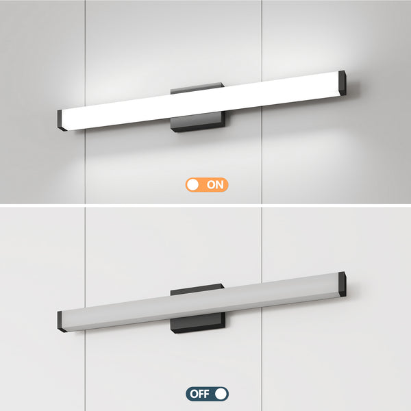 English Elm Bathroom Vanity Light Black - 33" Modern Led Light For Bright, Energy-Efficient Bathroom Illumination W2312P374951