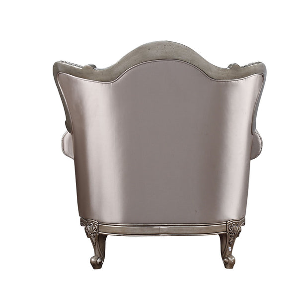 English Elm Jayceon Wingback Accent Chair Tufted Champagne Fabric Queen Anne Legs Parlor Style B2726P411575