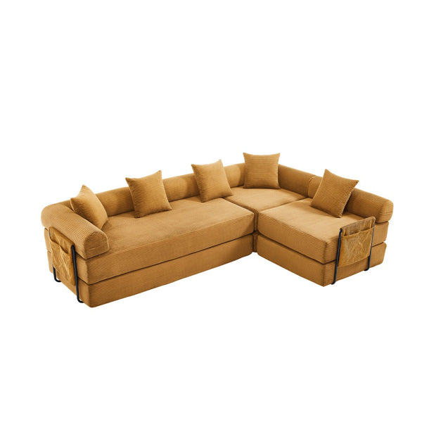 English Elm United We Win Convertible Folding Sofa Bed – Cozy Corduroy Memory Foam Couch For Small Spaces! W1568S00251-GIGA