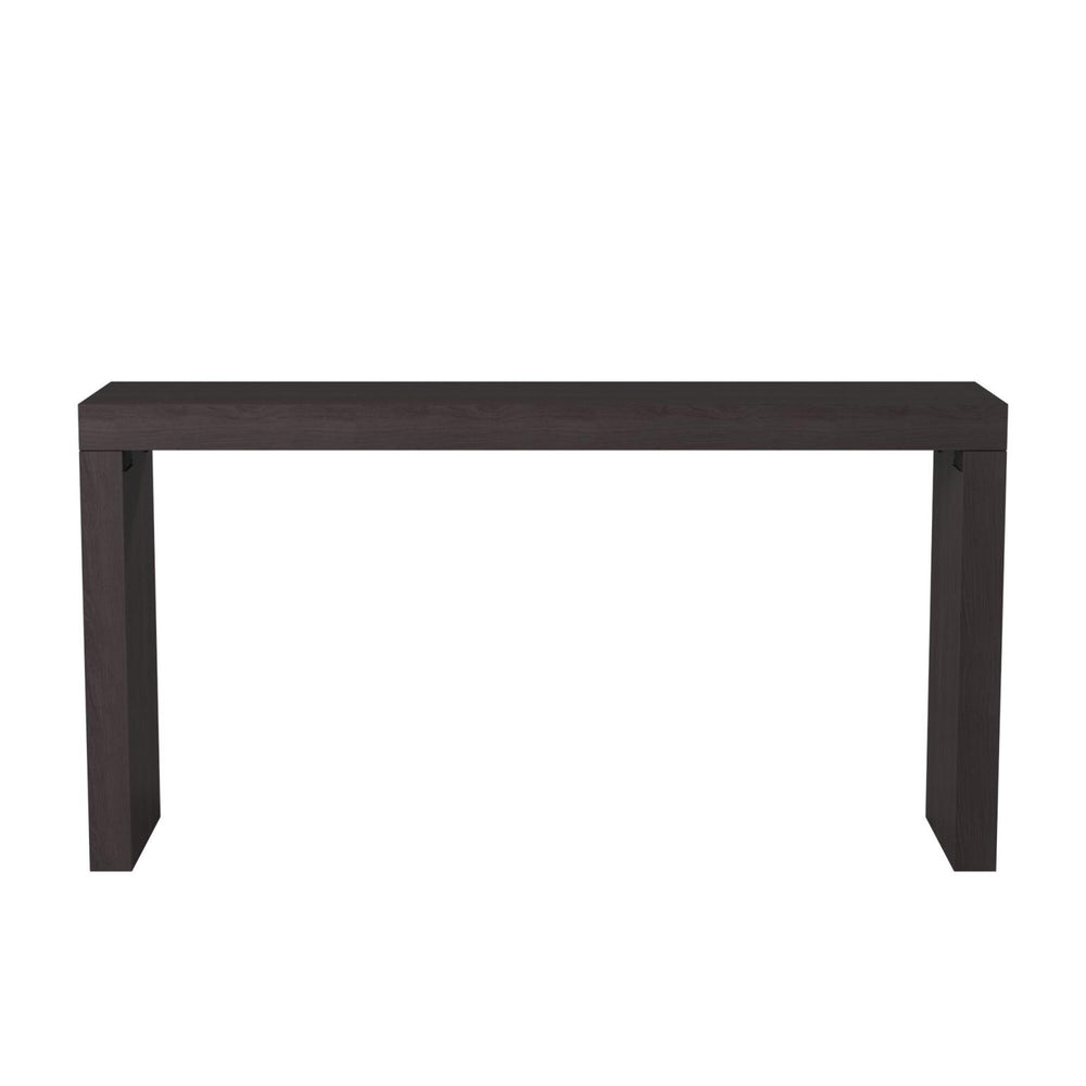 Howard Elliott Black Wood Grain Veneer Console Table – Sleek, Versatile Design For Any Space, Easy Assembly Required Black Wood 37131-howard-elliott