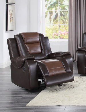 English Elm Modern Faux Leather Glider Recliner with Pocket Coil Support for Formal Living Rooms B011P228566