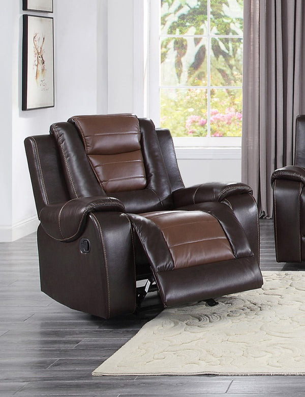 English Elm Modern Faux Leather Glider Recliner with Pocket Coil Support for Formal Living Rooms B011P228566