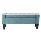 OSP Home Furnishings Baytown Storage Bench Blue Smoke