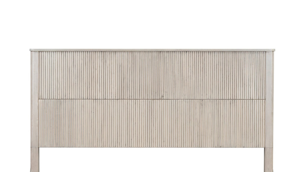 English Elm Queen Solid Wood Panel Bed Warm Grain Headboard Mid-century Transitional Bedroom Frame W1716P269028