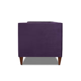 English Elm Jack 84" Modern Tuxedo Tufted Sofa, Purple Velvet