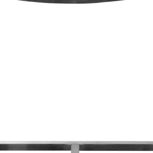 Homeroots 28" Brown And Silver Stainless Steel Low Back Bar Height Bar Chair   372057