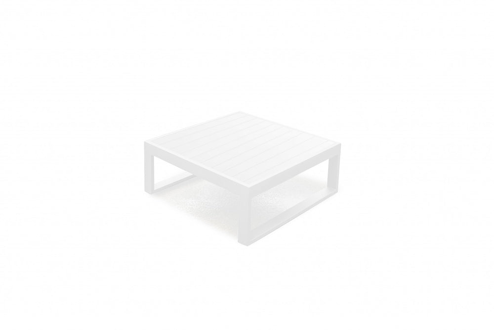 Homeroots 29.5 X 29.5 X 12 White Aluminum Coffee Table   372061