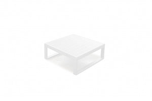 Homeroots 29.5 X 29.5 X 12 White Aluminum Coffee Table   372061